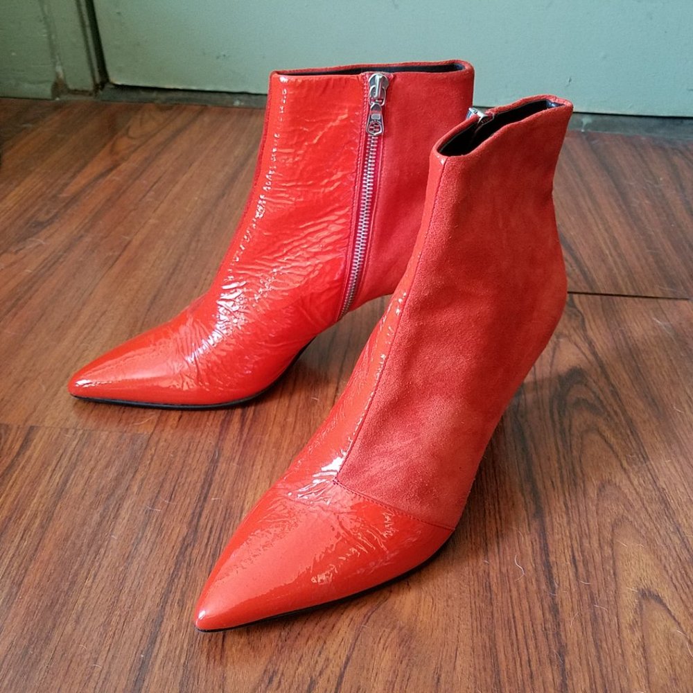 Rag & Bone Beha Booties- Orange- Size 10